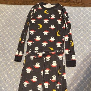 EUC Hanna Andersson Black Pajama Set Disney Mickey Design Sz 12